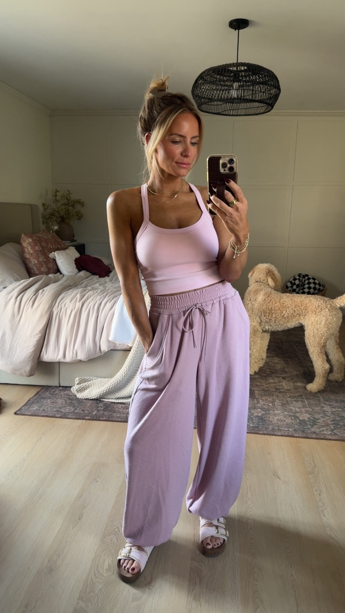 This color 🤌🏽

Tank: medium
Pants: XS 

#LTKootd #LTKOver40