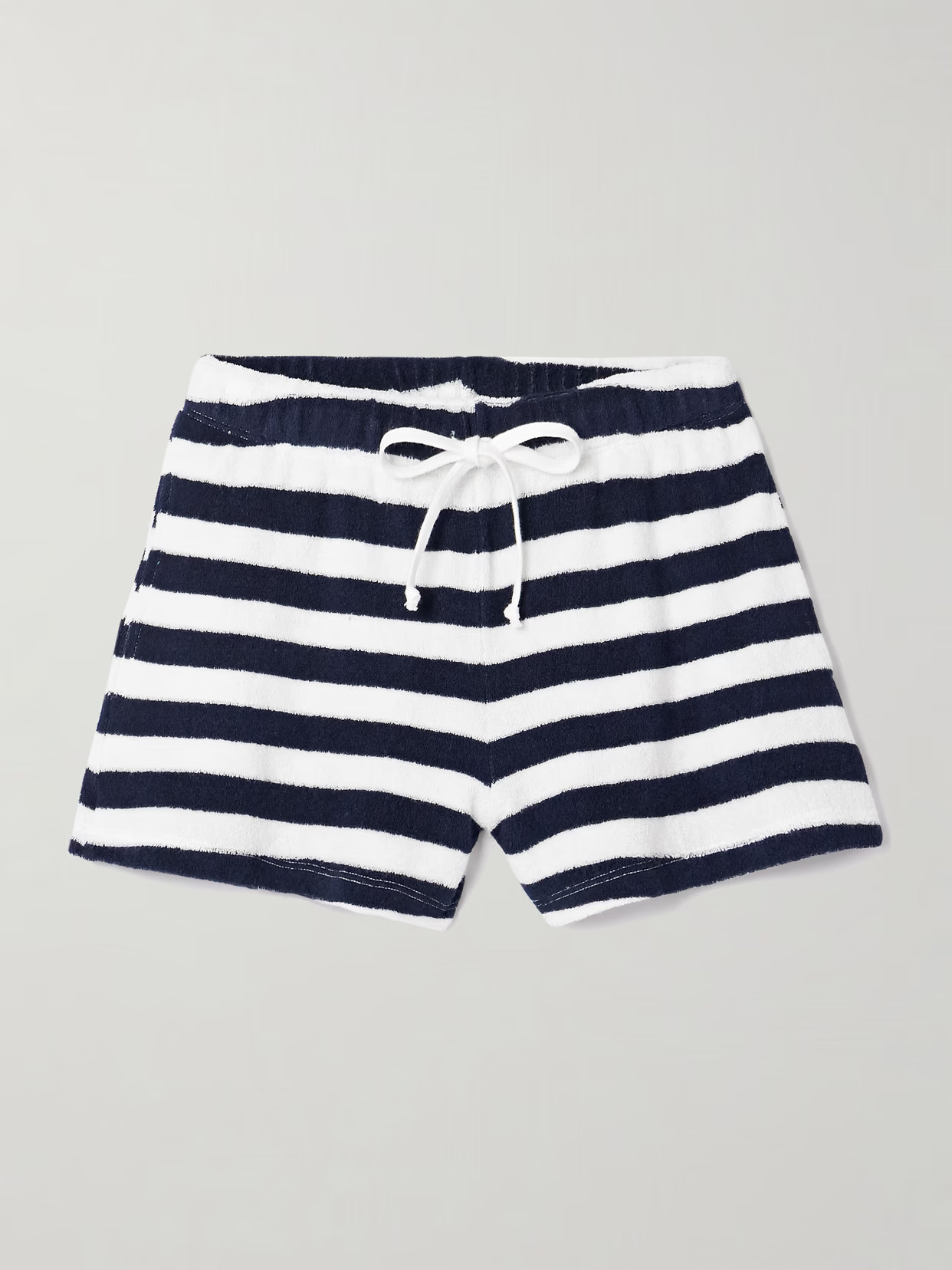 Suzie Kondi - Shallis Striped Cotton-blend Terry Shorts - Blue | NET-A-PORTER (US)