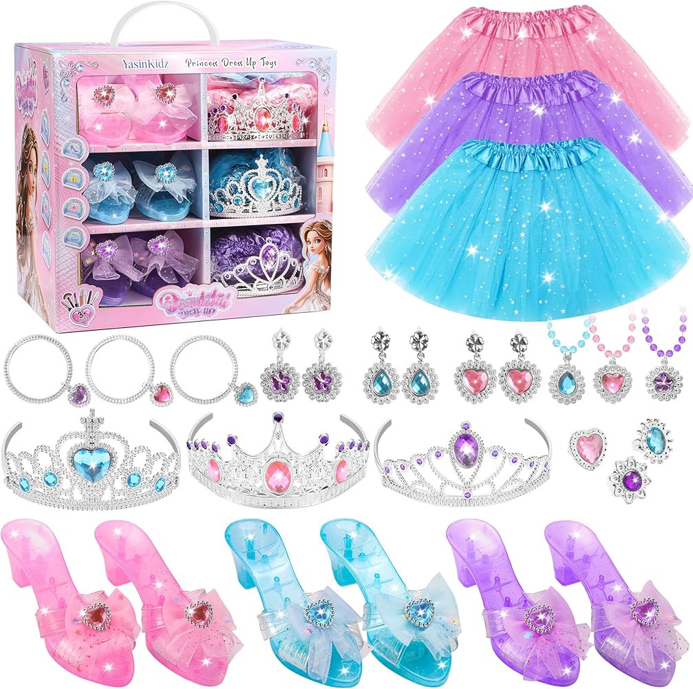 Princess Dress Up for Girls with Kids Makeup, Jewelry Boutique Kit, Skirts, Shoes, Crowns, Girls ... | Amazon (CA)