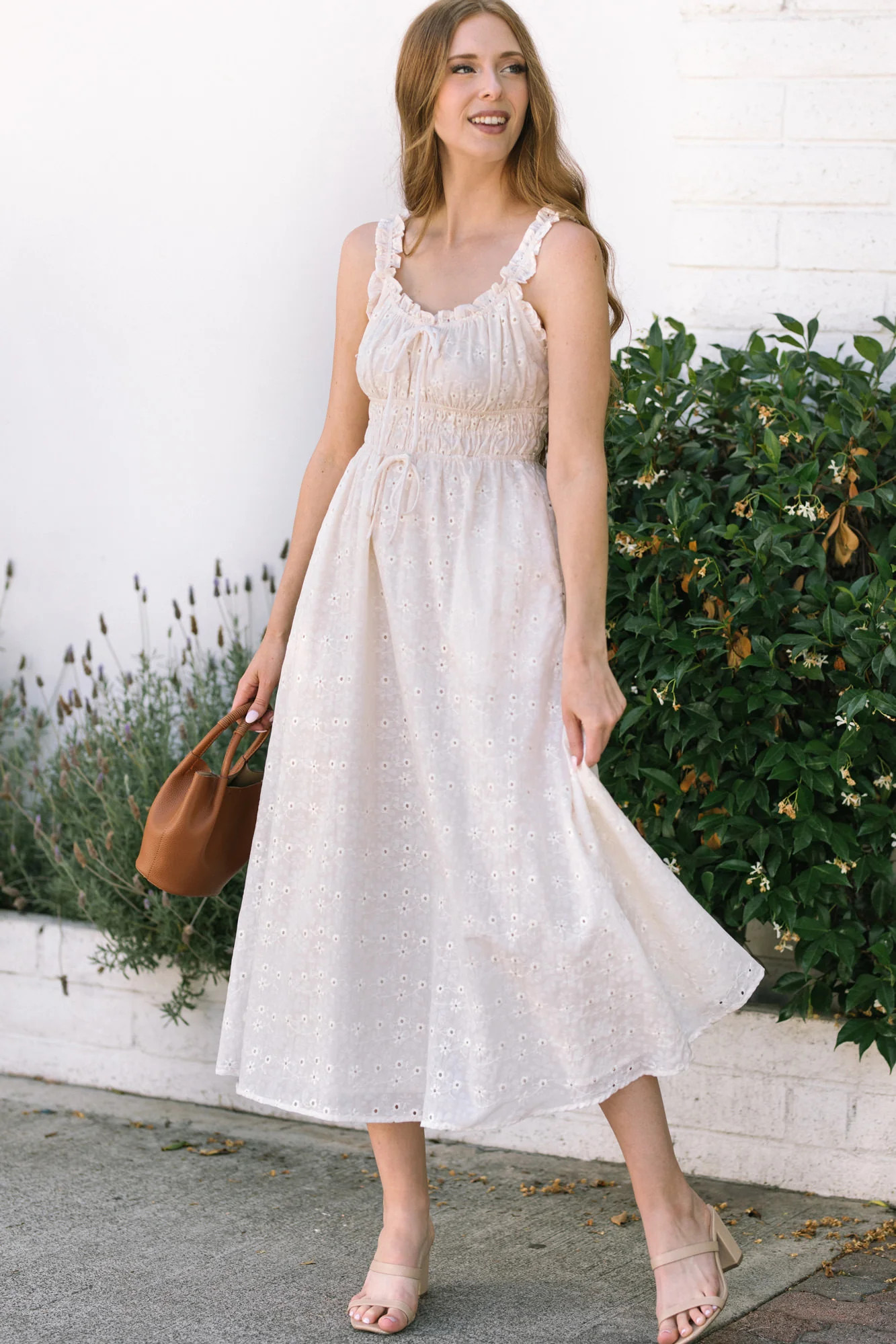Camille Bow Midi Dress | Morning Lavender
