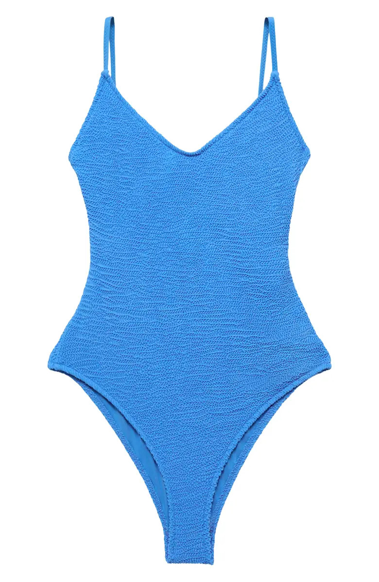 MANGO Strappy Rib One-Piece Swimsuit | Nordstrom | Nordstrom