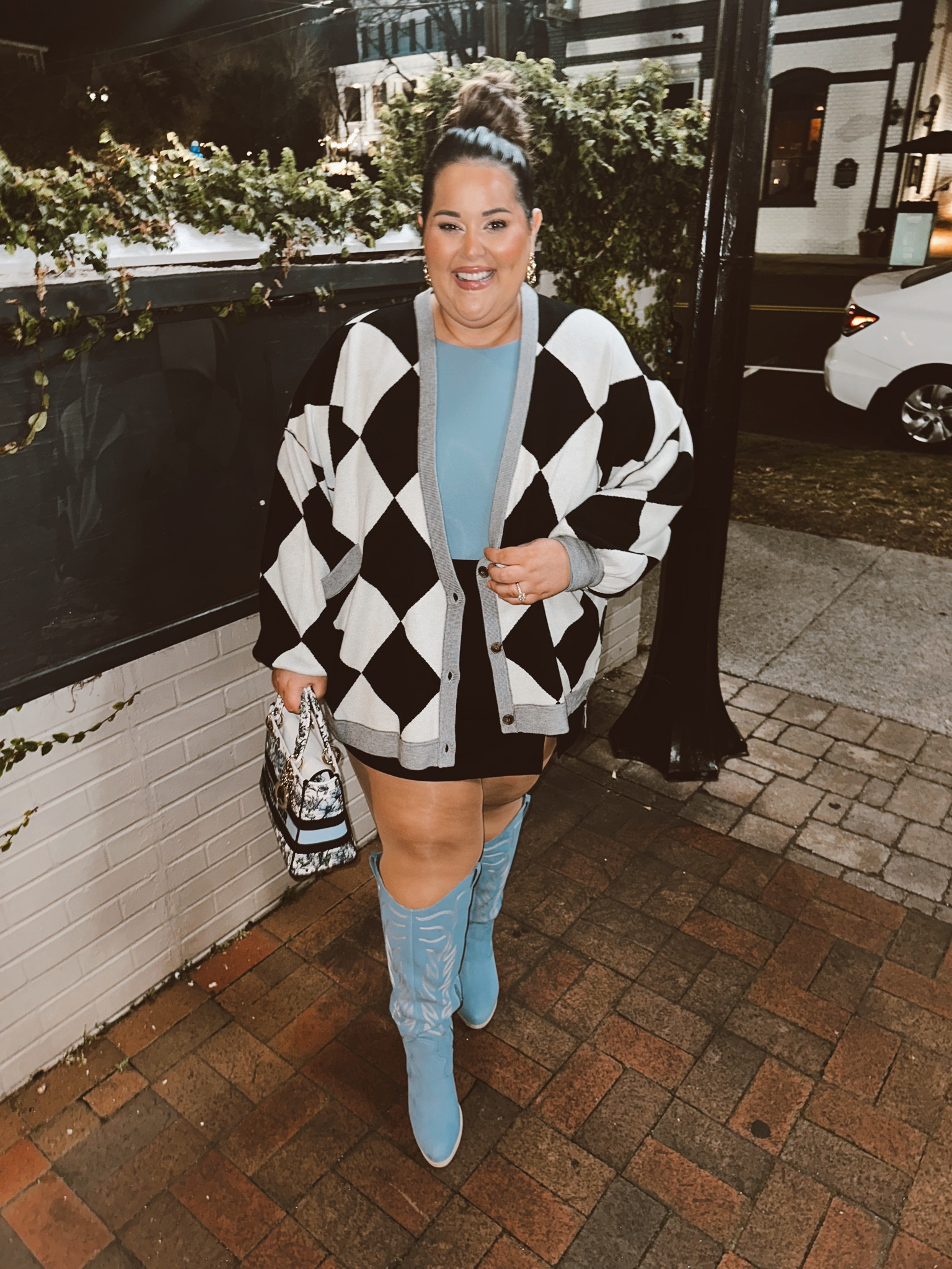 Last nights curvy friendly date night look! The boots are AMAZING! A true wide calf for all of my plus size babes! 

#LTKplussize #LTKstyletip