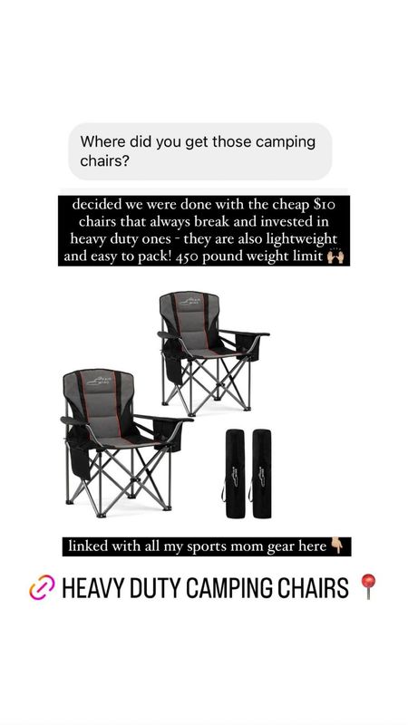 Best outdoor chairs for sports, camping or anywhere 

#LTKSeasonal #LTKFindsUnder100 #LTKFamily