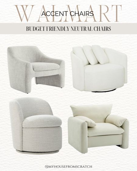 Walmart accent chairs, budget friendly accent chairs, neutral accent chairs 

#LTKhome #LTKstyletip #LTKsalealert
