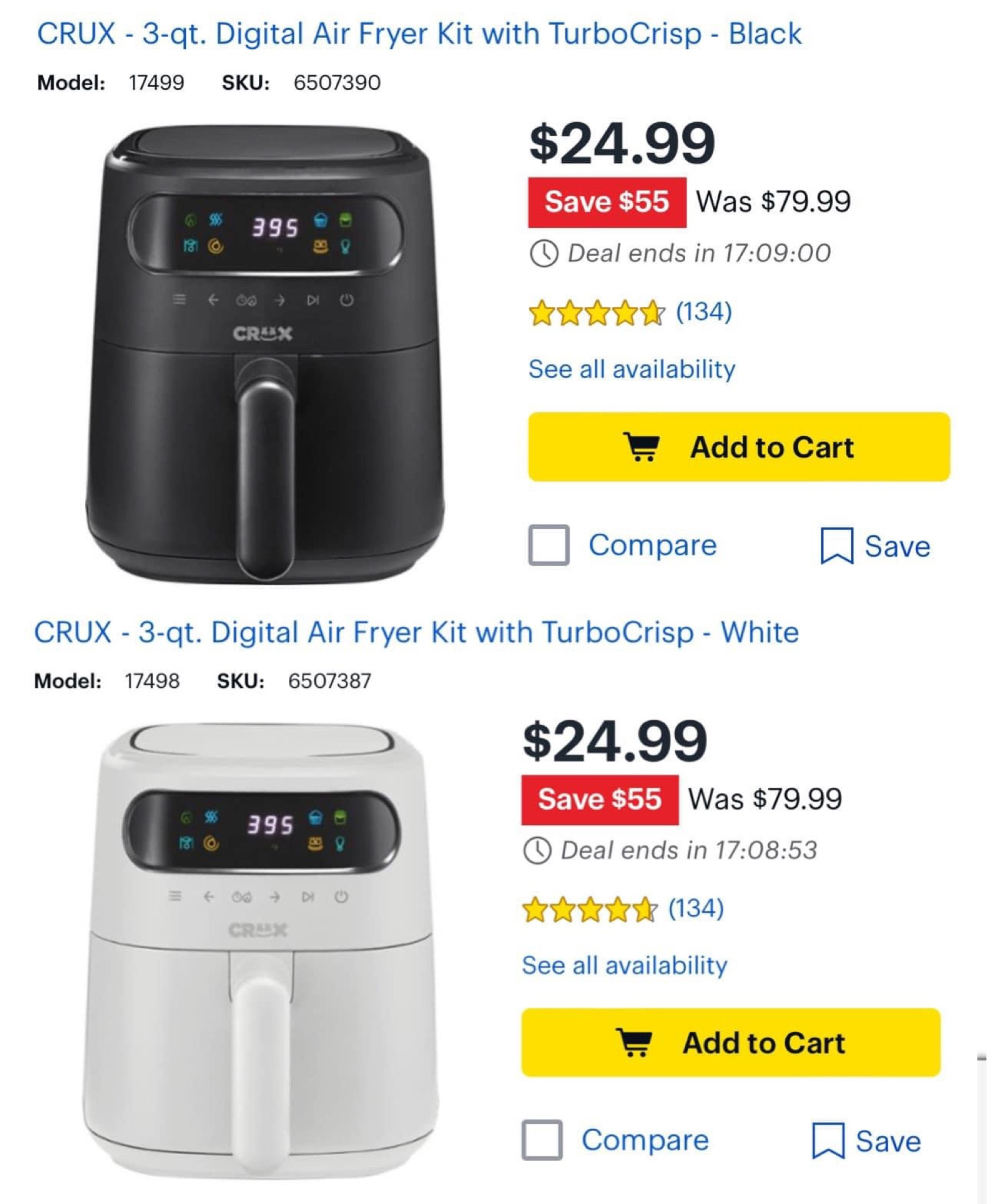 CRUX 8-qt. Digital Air Fryer Kit with TurboCrisp Limited  - Best Buy