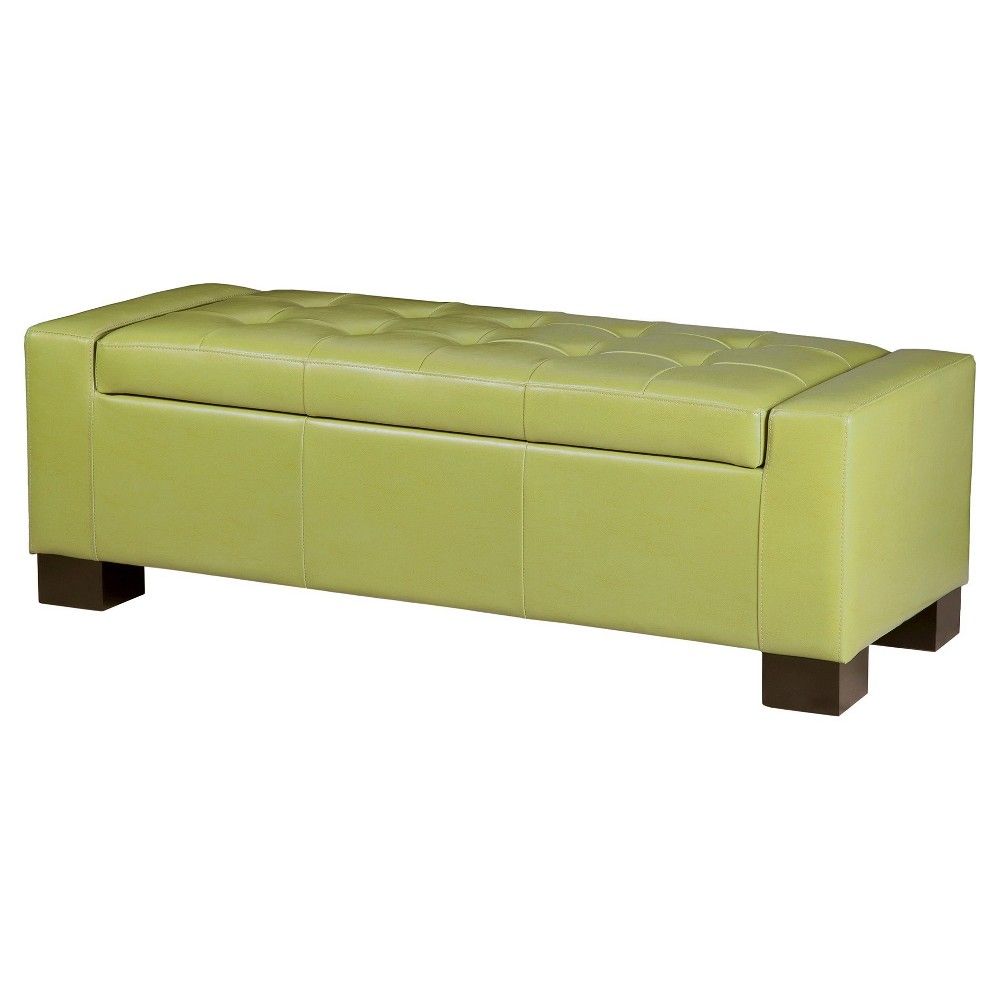 Mirage Bench Storage Ottoman with Tufted Top Citron | Target