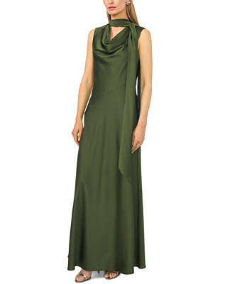 Women's Sleeveless Cowl Neck Scarf-Tie Maxi Dress | Macy's