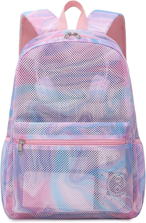 Mesh Backpack for Kids Girls Semi-Transparent Mesh School Backpack Casual Bags Bookbag Lightweigh... | Amazon (US)