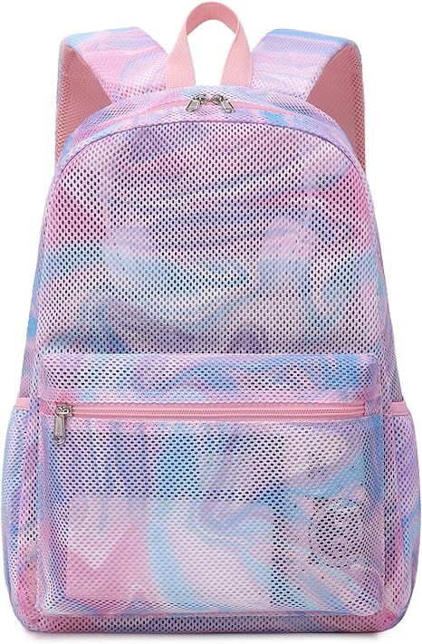 Mesh Backpack for Kids Girls Semi-Transparent Mesh School Backpack Casual Bags Bookbag Lightweigh... | Amazon (US)