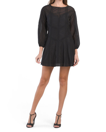 Applique Lace Poplin Dress | TJ Maxx