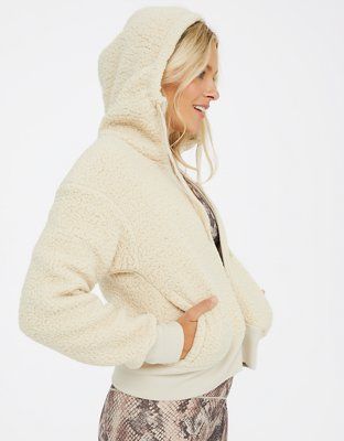 OFFLINE Sherpa Cropped Hoodie | American Eagle Outfitters (US & CA)