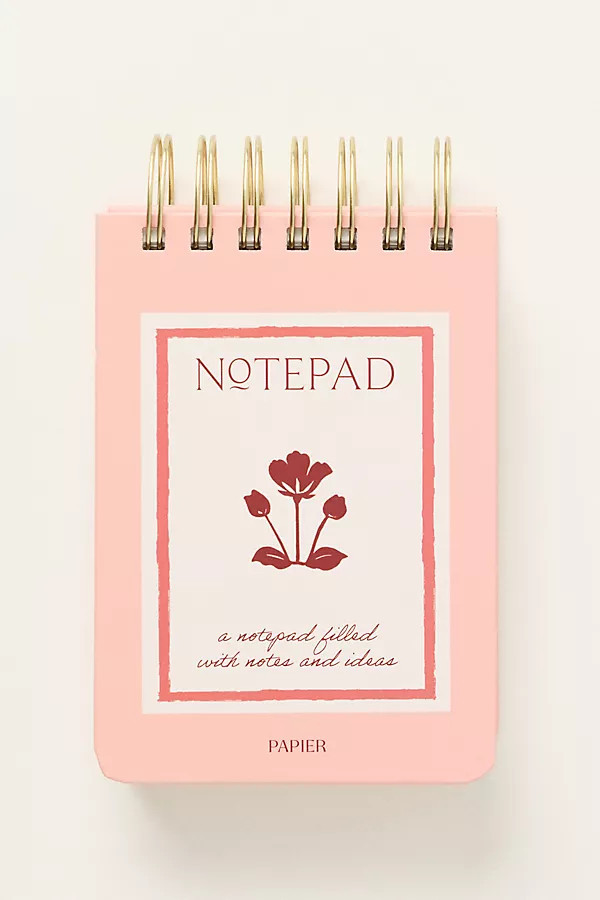 Flora Stamp Chunky Spiral Notepad | Anthropologie (US)