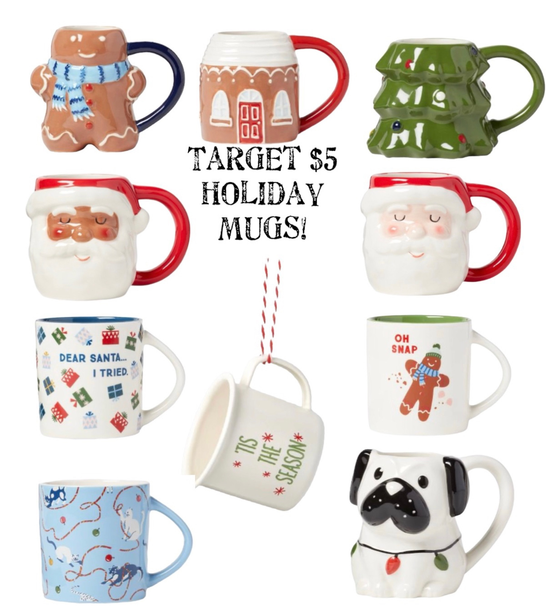 Target holiday mugs are here! Love these Wondershop mugs and they’re all only $5!


holiday decor, coffee mugs, holiday, gift giving, stocking stuffers 

#LTKunder50 #LTKHoliday #LTKSeasonal