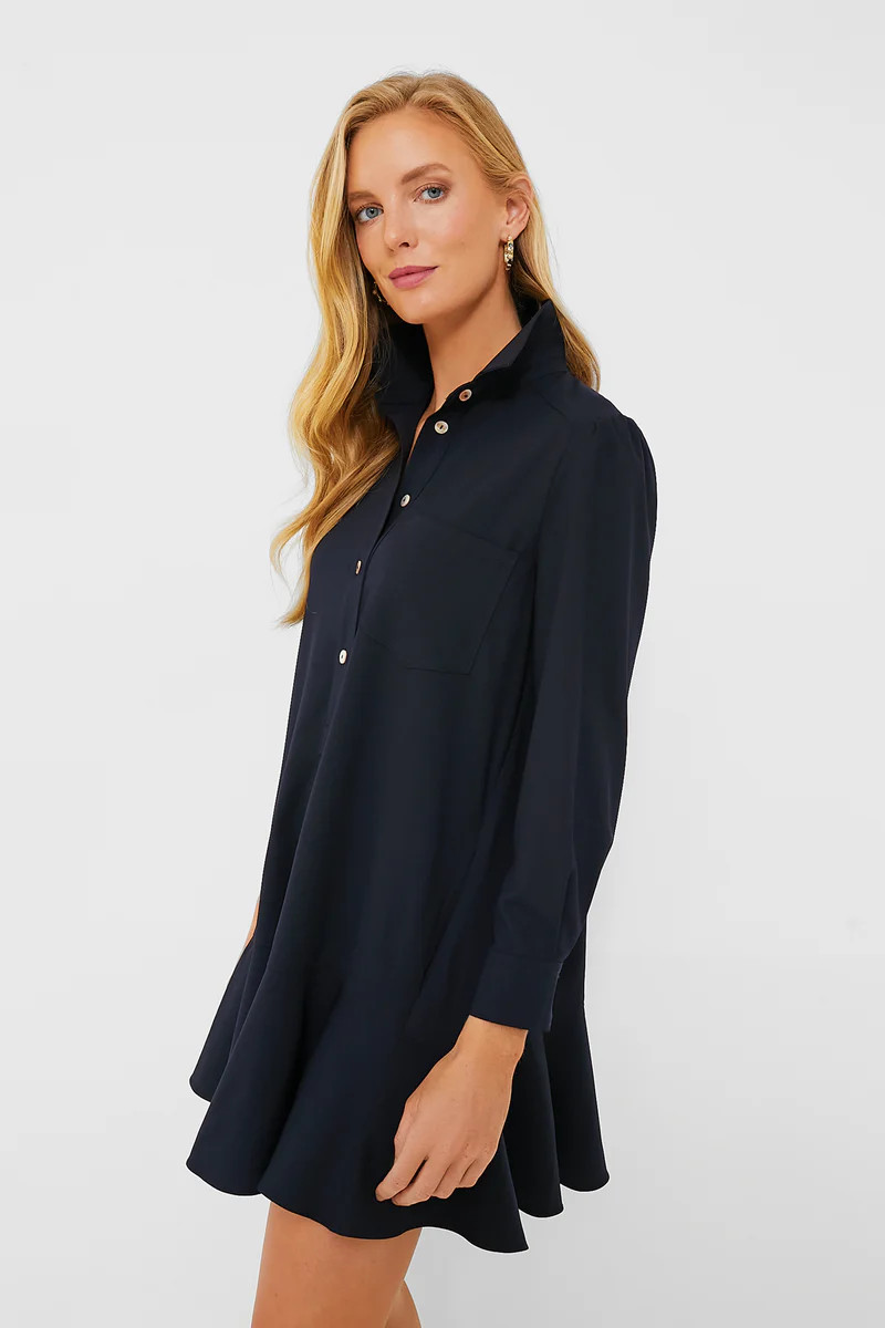 Navy Crepe Callahan Shirt Dress | Tuckernuck (US)