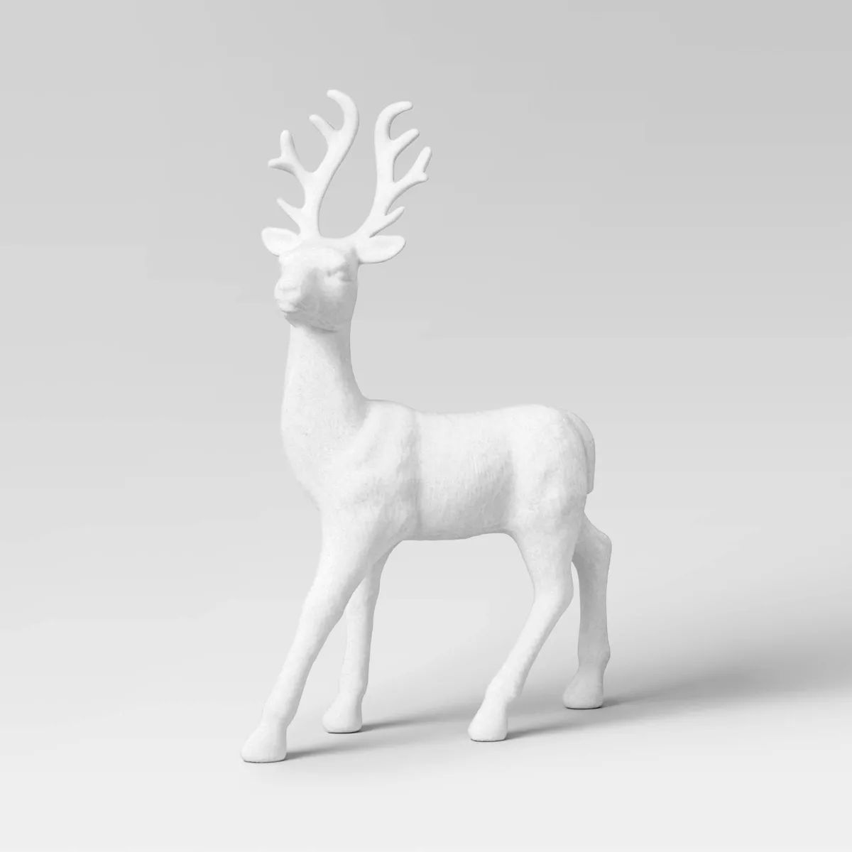 12.5" Metallic Plastic Standing Deer Animal Christmas Figurine - Wondershop™ White | Target