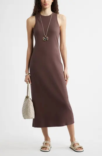 Stretch Cotton Microrib Tank Dress | Nordstrom