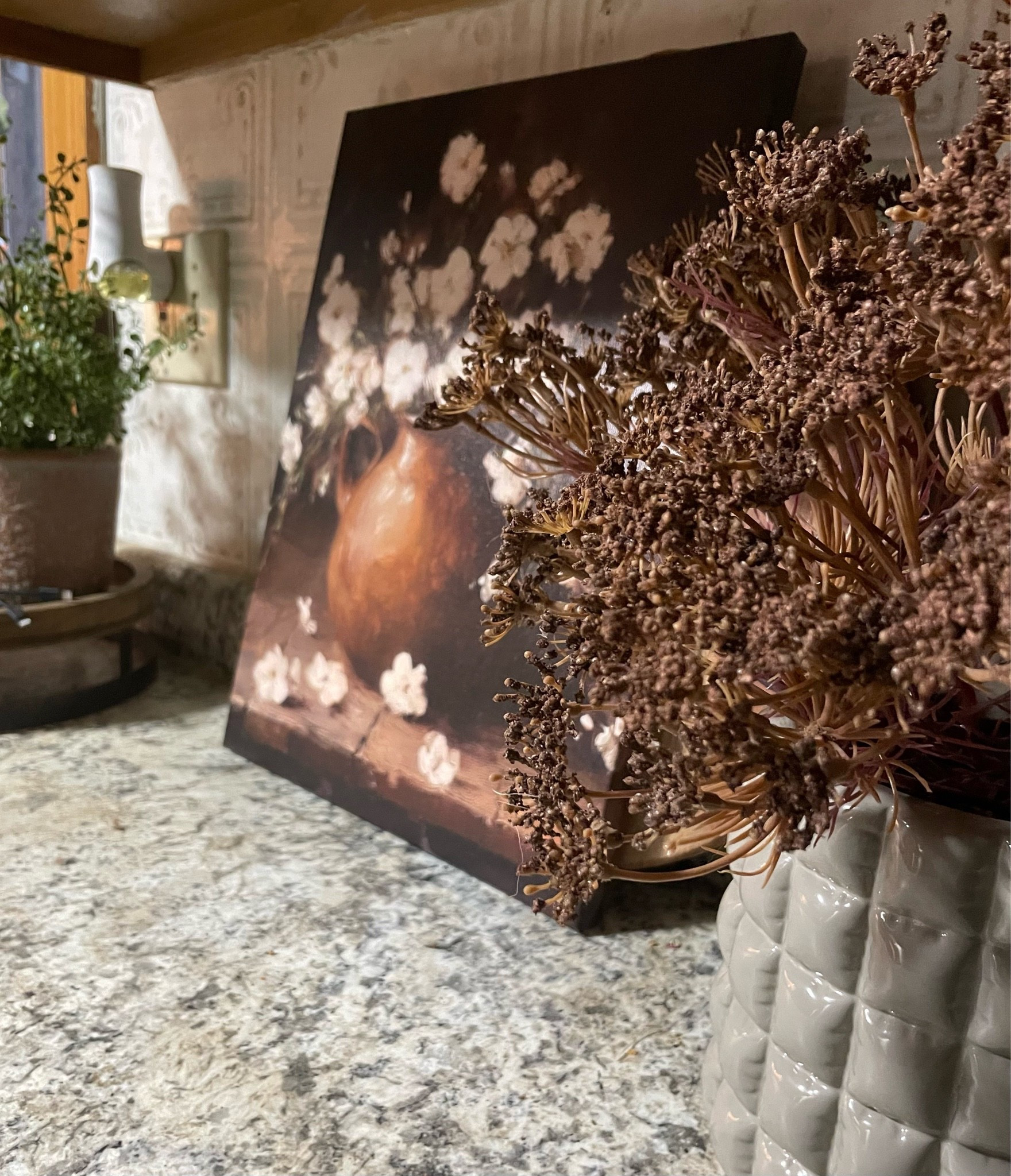 Simple transition from summer to fall with this gorgeous moody floral canvas. The warm colors pop and create that instant cozy

#LTKHome #LTKSeasonal