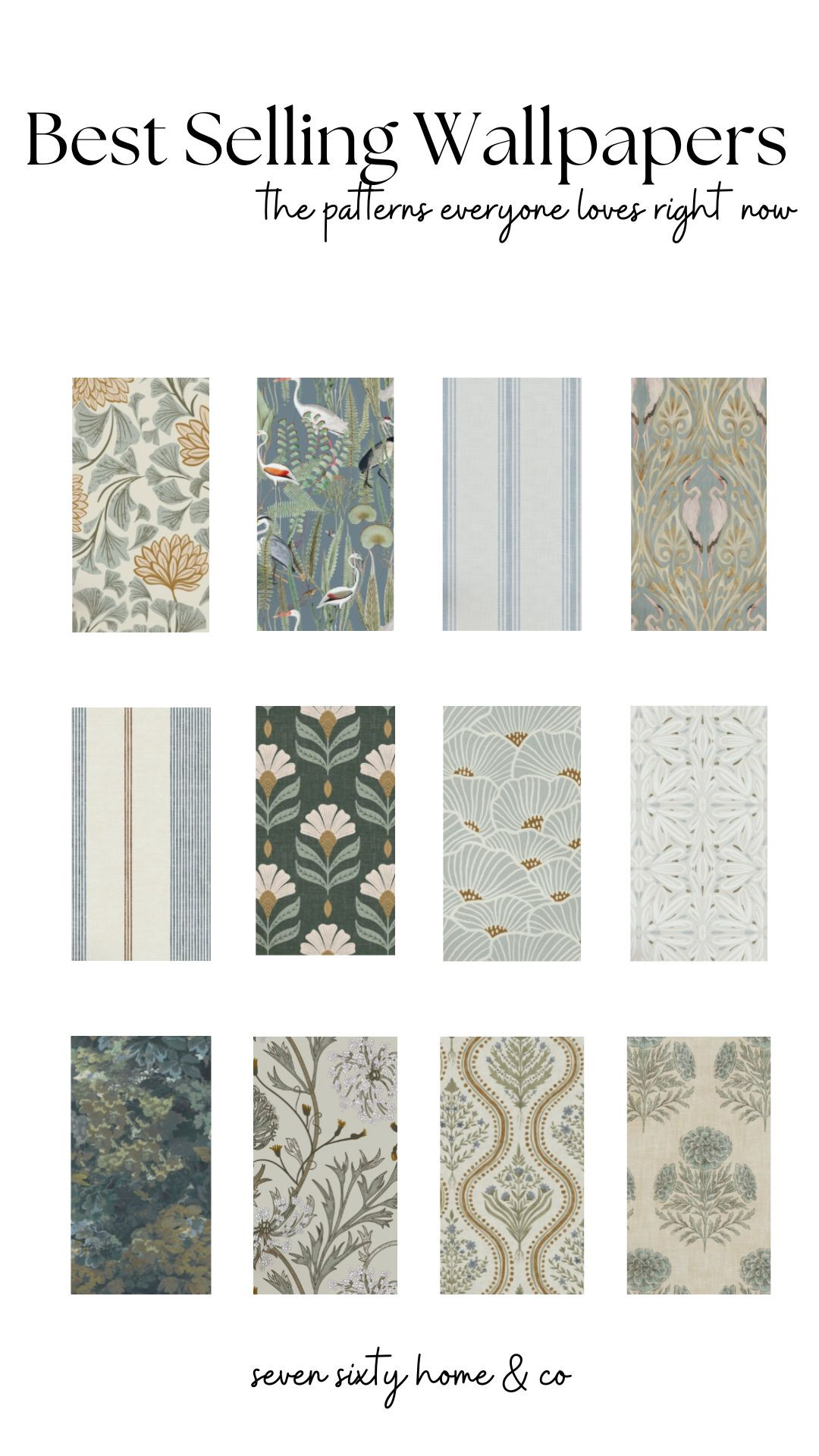 If you're overwhelmed by thousands of wallpaper options, start with the designs people are already bringing home.

This collection features some of Spoonflower's best-selling wallpapers, from timeless stripes and classic botanicals to soft florals and heritage-inspired prints. Whether you're decorating a powder room, nursery, bedroom, or entryway, these are the patterns shoppers return to again and again.

Beautiful wallpaper is one of the easiest ways to add character, warmth, and personality to your home. Save this collection for your next renovation or room refresh, and shop every design in LTK. 

 #LTKHome
