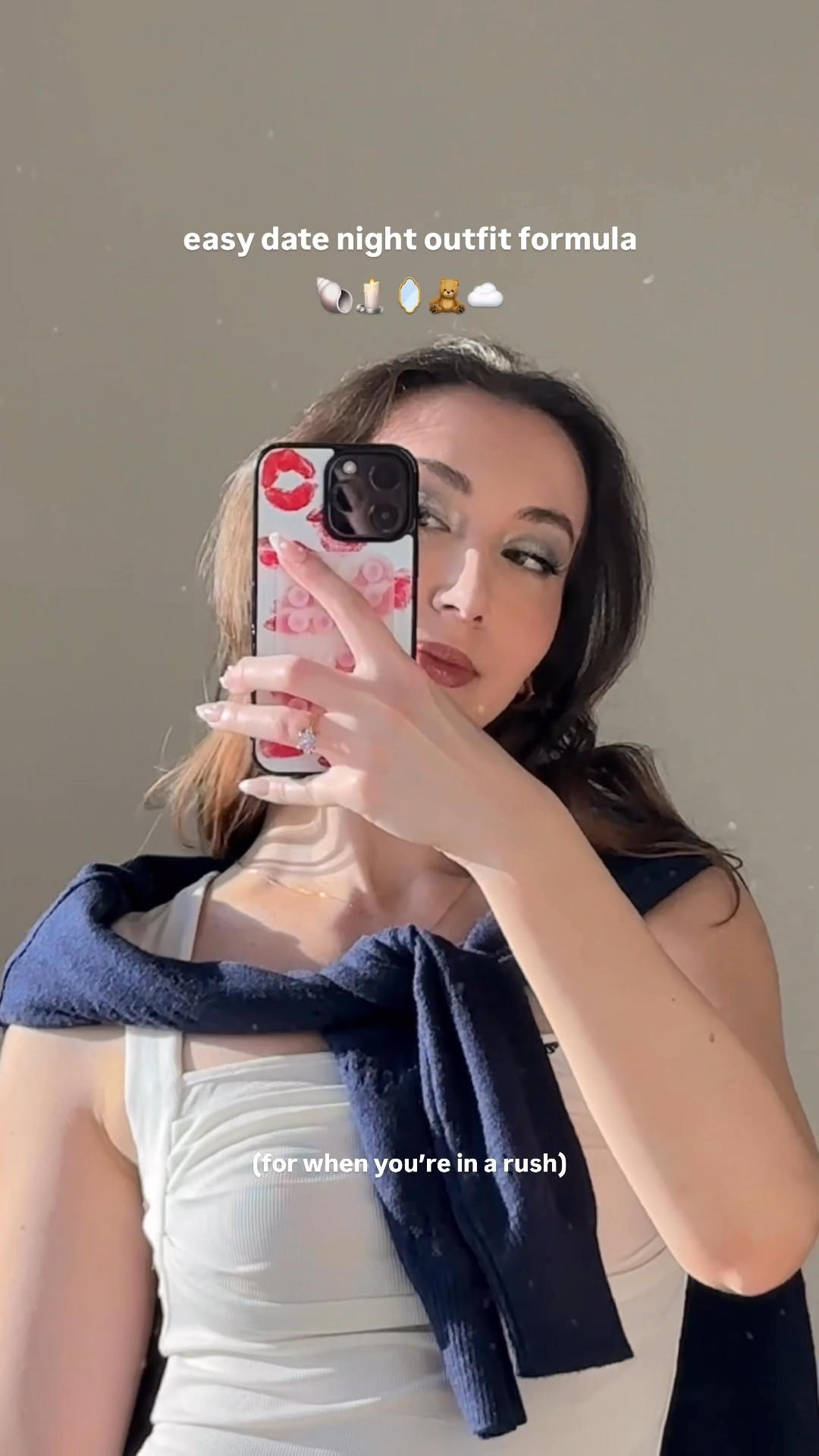 If you’re ever in a hurry to get ready & forgot about your outfit before a date, read this ⬇️🤍

outfit decision fatigue is REAL but this easy formula helps you feel more put together (and will always be a classic styling idea)! 

PS. you can also make some swaps, like the satin midi skirt for a mini skirt, or adding tights + boots for when it gets chilly ❄️

1️⃣ BASE:
• ruched tank top ~ I love this piece for layering because it can be used year-round! just add a sweater or jacket in the winter
• silk midi skirt ~ this one is super affordable but gives off high-end vibes. I’m wearing a size small and it fits true to size, has an elastic waistband, and hidden side zip. The fabric is mostly polyester (satin), and I’m wearing the color Pastel Peach (beige neutral) 🥰

2️⃣ THEN ADD:
• a soft sweater ~ can be worn over the shoulder, tucked, or untucked
• a small portable clutch bag to hold only the essentials ~ for me it’s phone, lipgloss, chapstick, and hand sanitizer 
• comfy neutral kitten heels ~ because you need to stay comfy and not feel like you’re going to trip every step you make (iykyk)
• gold jewelry ~ this gives you a nice glow during golden hour / sunset but if you’re more of a silver girl, opt for that instead!

What other kind of outfits do you like to wear for date nights? Lmk 🥰

#Zeagoo#Zeagooclothes#zeagoogirl
#ZeagooBFCM #Zeagoosupersale  #CyberMonday#BlackFriday #parisianoutfit #datenightoutfit #datenightoutfitideas #classicoutfit #parisianvibe #parisianfashion #autumnoutfit #falloutfitideas #stylecrush #aesthetics #girlyinspo #angelxfits #amazonfashionfinds 
pinterest girl aesthetic, fall fashion trends, autumn style inspo, feminine fashion, parisian style, amazon fashion finds, affordable luxury, ootn, date night outfit ideas 

#LTKStyleTip #LTKWatchNow #LTKCyberWeek