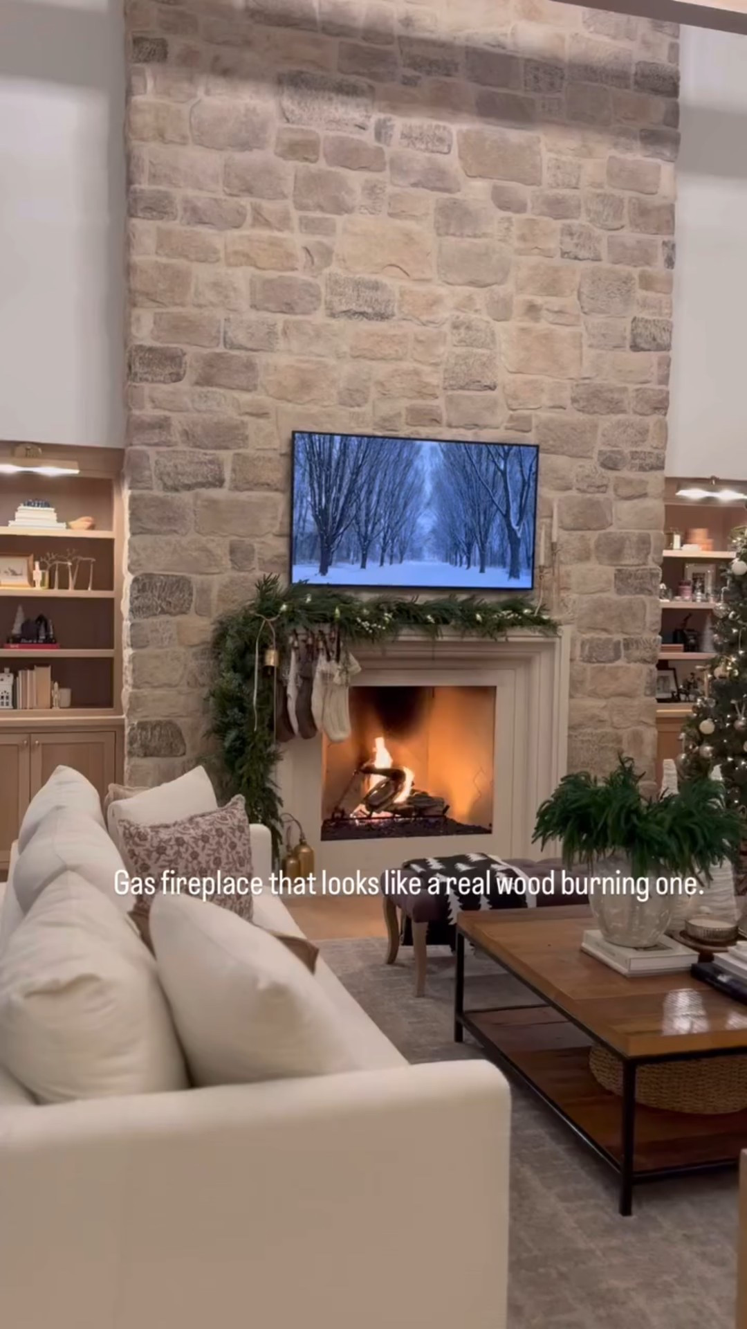 Save for later: Do you love the look of a real wood burning fireplace but the ease of gas? This non glass front gas fireplace was the perfect option for our new build. It even gives off a good amount of heat. Comment SHOP for the link or go to my LTK ⬇ https://liketk.it/50YWx #ltkhome #ltkwatchnow 

https://luxuryfire.com/golden-blount-open-fire-42-vented-gas-fireplace/?ref=KellyFireplace

Make sure you are following me or Instagram may block the link. 

#fireplace #fireplacedesign #gasfireplace #woodburningfireplace #newbuild #customhomes #livingroom #homedesign #interiordesignideas #interiordesigners #stone #stonefireplace #fireplacesurround #dreamhome #beams

#LTKSeasonal #LTKHome #LTKU