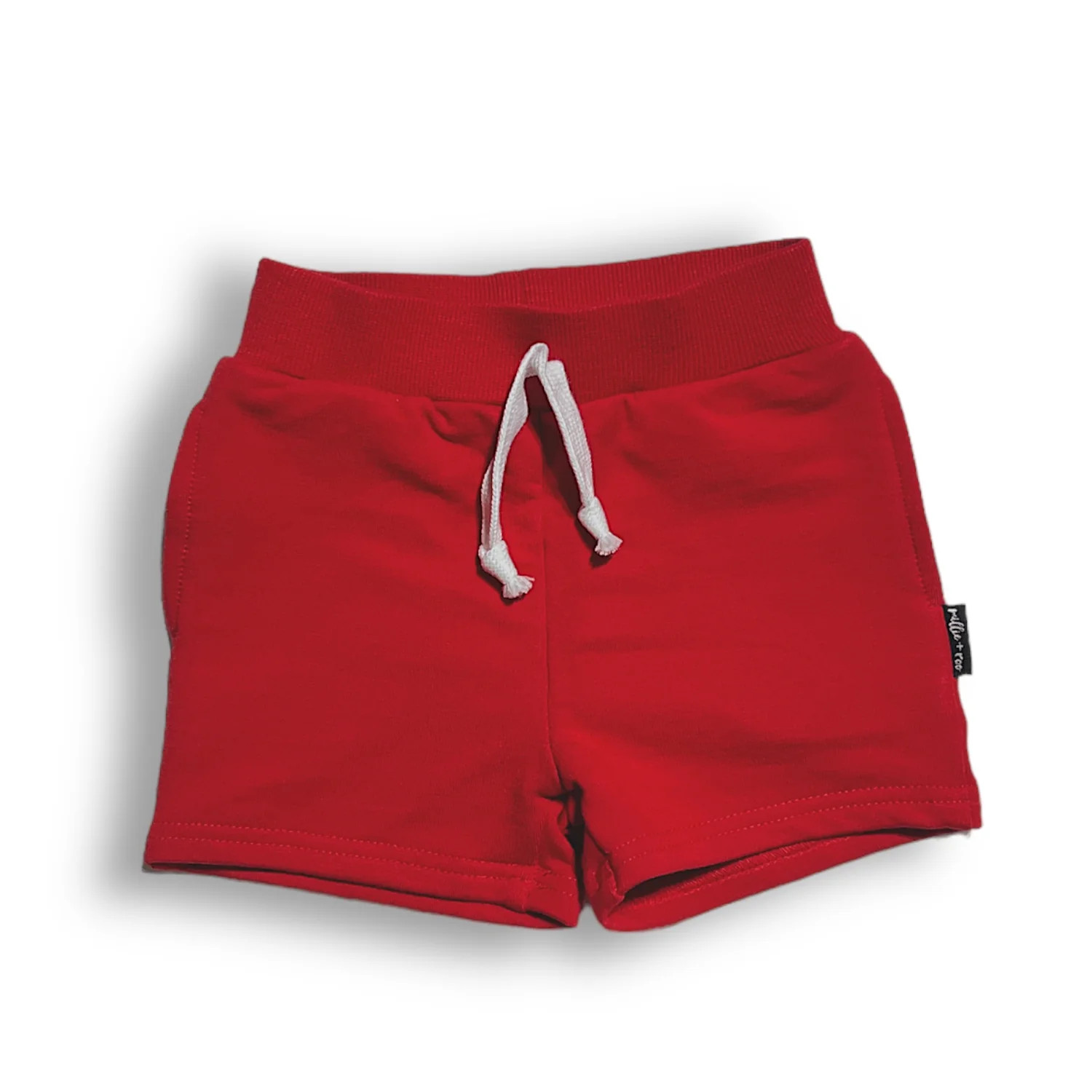 BAMBOO JOGGER SHORTS- Red | millie + roo