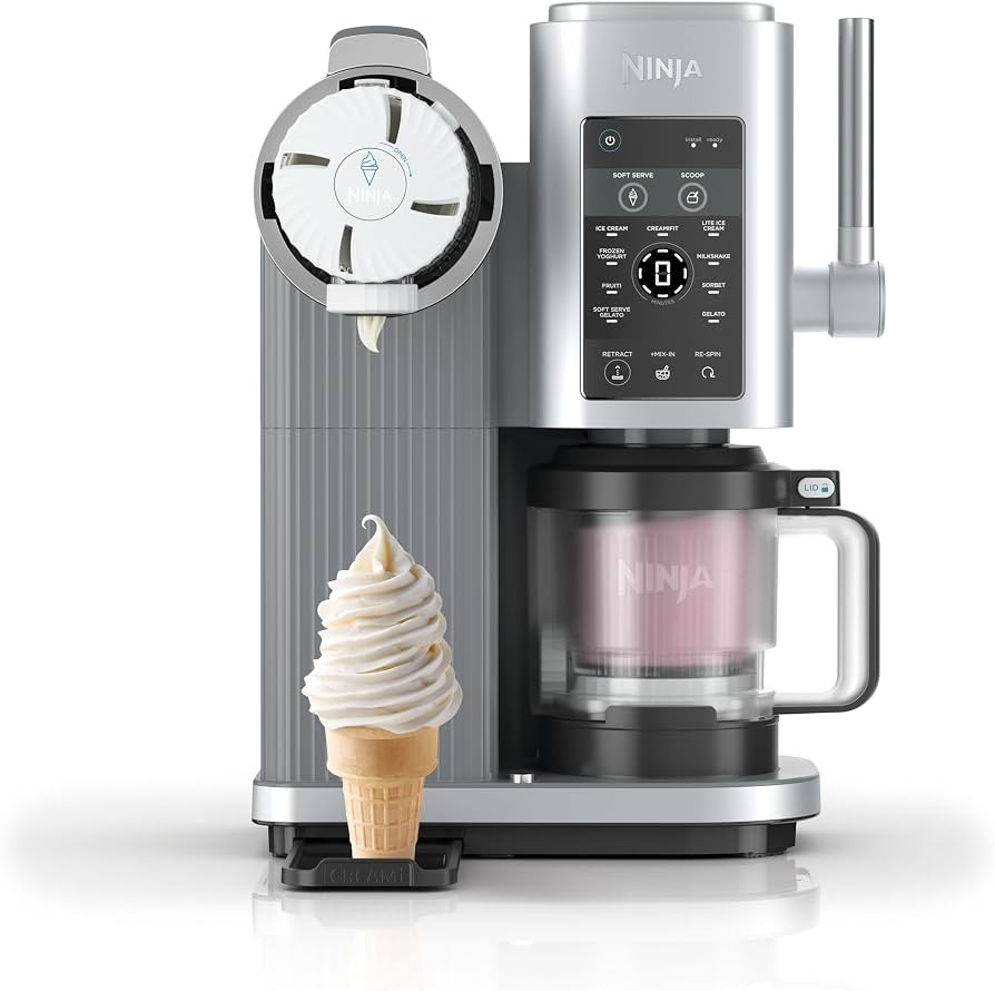 Ninja CREAMi Scoop & Swirl Eismaschine mit 2 Beh\u00e4ltern, 13 Funktionen, f\u00fcr Eiscreme, So... | Amazon (DE)