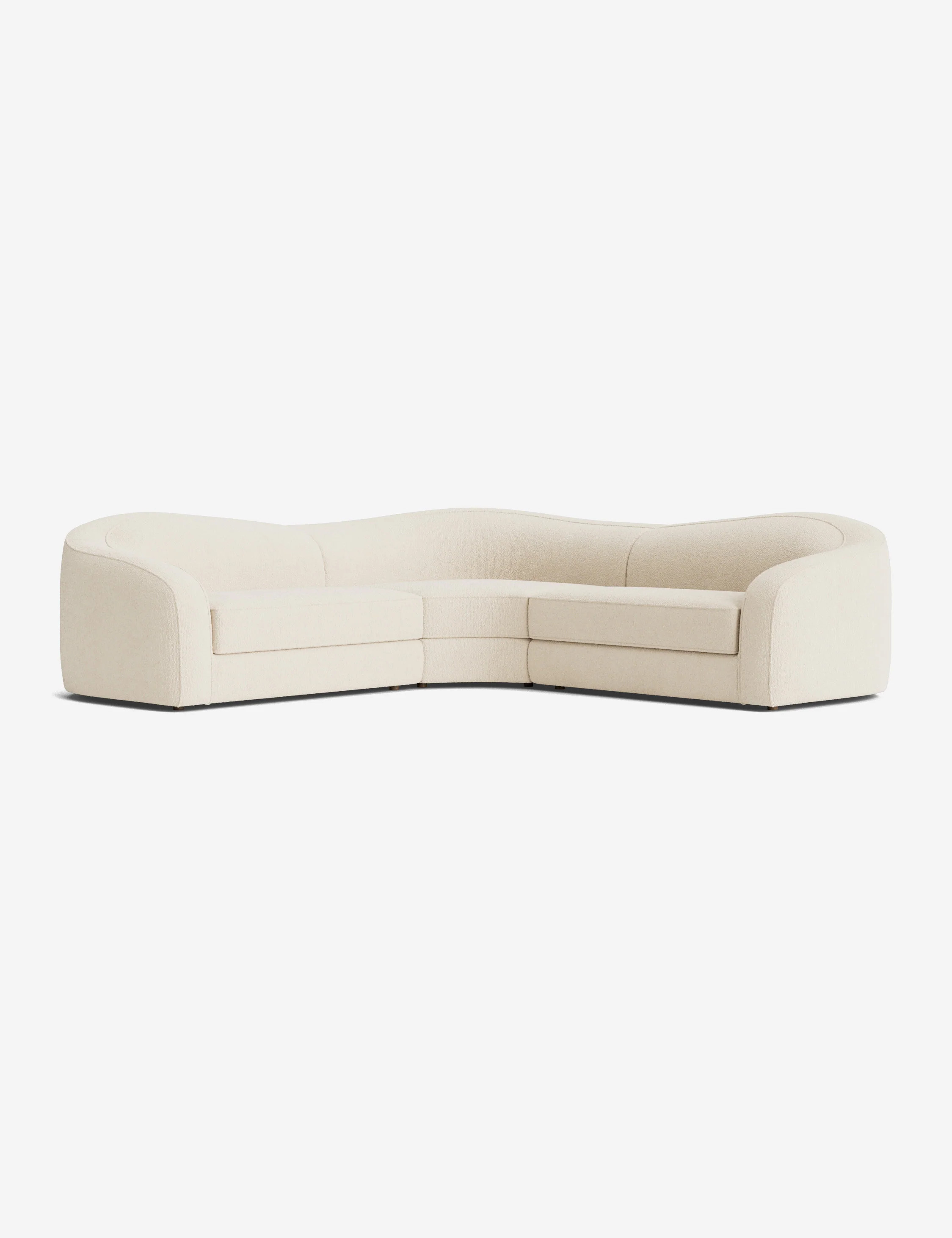 Shaw Corner Sectional Sofa, White Boucle | Lulu and Georgia 