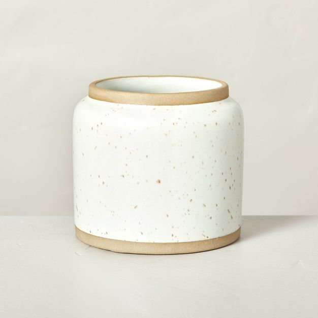 Birch & Amber Speckled Ceramic Candle Cream - Hearth & Hand™ with Magnolia | Target