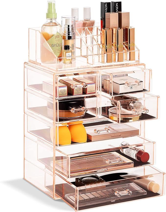 Amazon.com: Sorbus® Cosmetic Makeup and Jewelry Storage Case Display - Spacious Design - Great f... | Amazon (US)