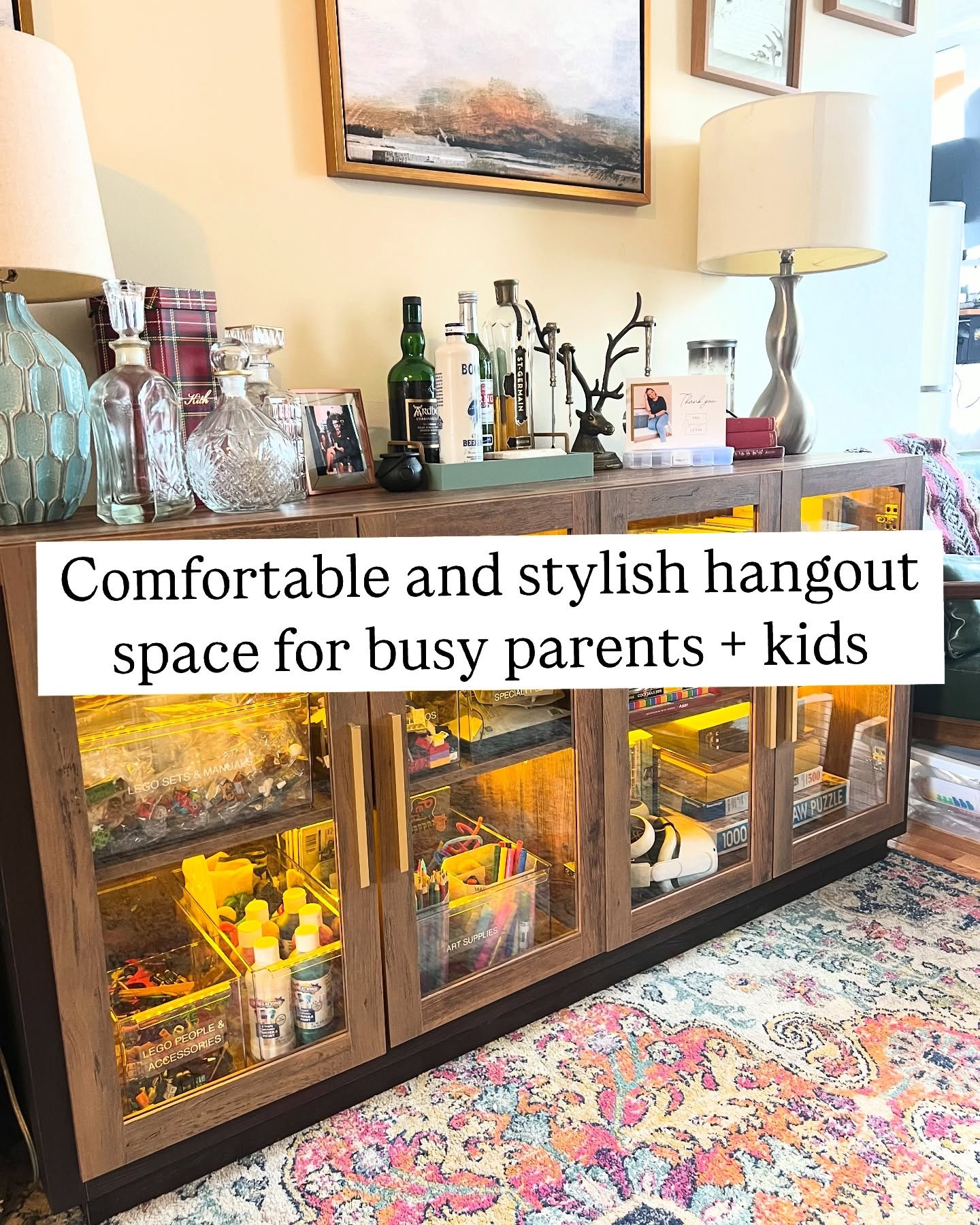 Worked with this amazing repeat client to create a comfortable and stylish hangout space for both adults and kids—because let’s be real, kids ONLY want to play where the grownups are!

Honestly, this is exactly how it goes down in my house too. Our playroom? Crickets… until other kids come over!

Anyway, check out this awesome space we worked on today  for one of our totally cool and amazing clients. All our clients are freaking amazing, but some just make it extra special. So grateful for the love and trust to bring their home dreams to life while giving them systems that help manage the stress of everyday life.

Now tell me—what did you think about that LEGO collection?!

#jerseycitymoms #jerseycitylife #familyhangoutspace #playroomgoals #organizedhome #stylishstorage #theorganizedleydi #professionalorganizer #latinaorganizer #designmeetsfunction #repeatclientlove #njorganizer #nycorganizer #declutteryourhome #realhomesrealpeople #fromchaostocalm