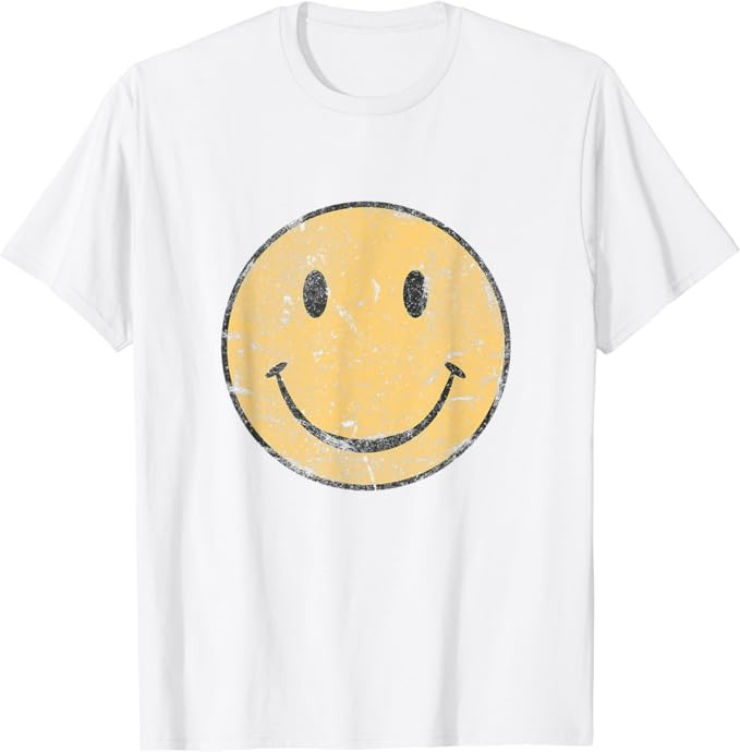 Vintage SMILE FACE | 70's Vibe | Yellow Smile T-Shirt | Amazon (US)
