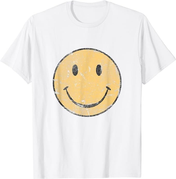 Vintage SMILE FACE | 70's Vibe | Yellow Smile T-Shirt | Amazon (US)
