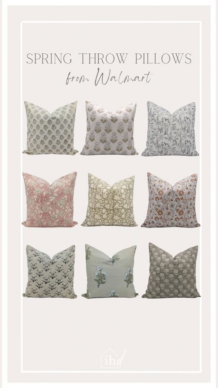 I love all of the beautiful spring colors and prints from this collection of throw pillows from @walmart 

#walmart #walmartfinds #walmarthome #decor

#LTKstyletip #LTKsalealert #LTKhome