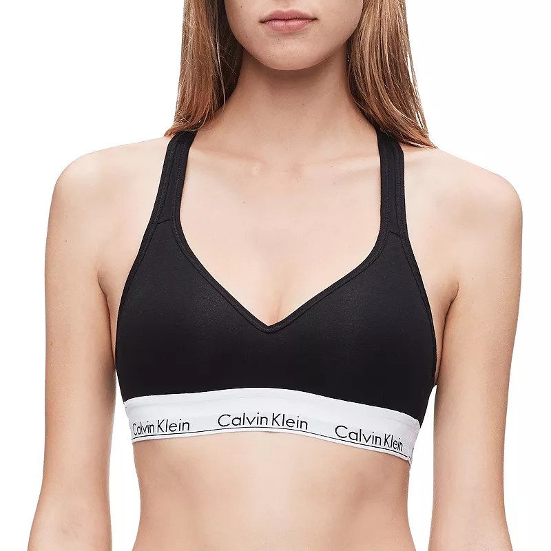 Calvin Klein Modern Cotton Padded Bralette QF1654, Women's, Size: Small, Black | Kohl's