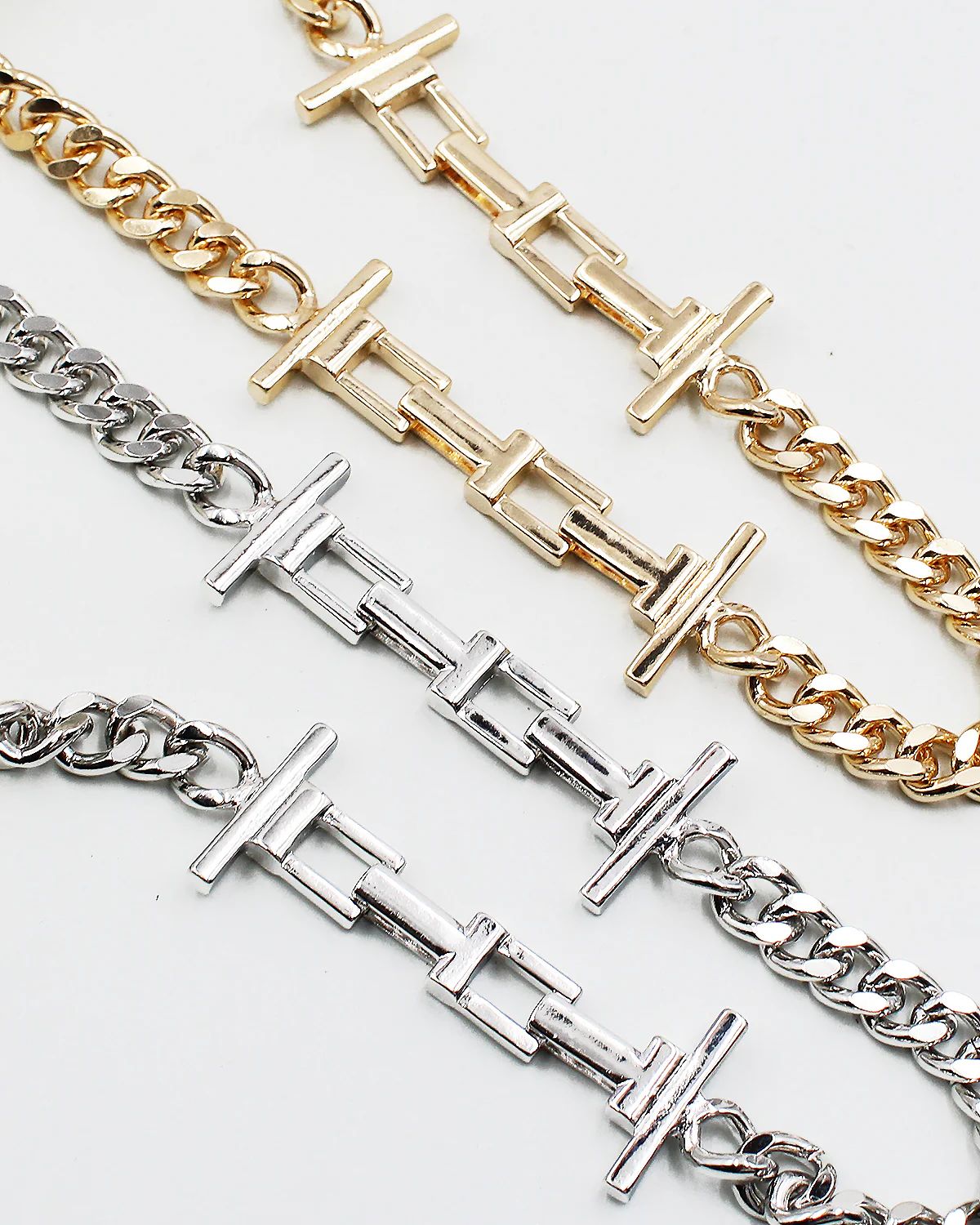 Curb Chain Necklace Set | Sam Moon Trading