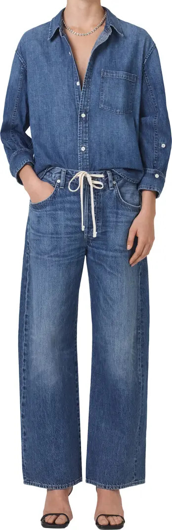 Brynn Wide Leg Organic Cotton Trouser Jeans | Nordstrom