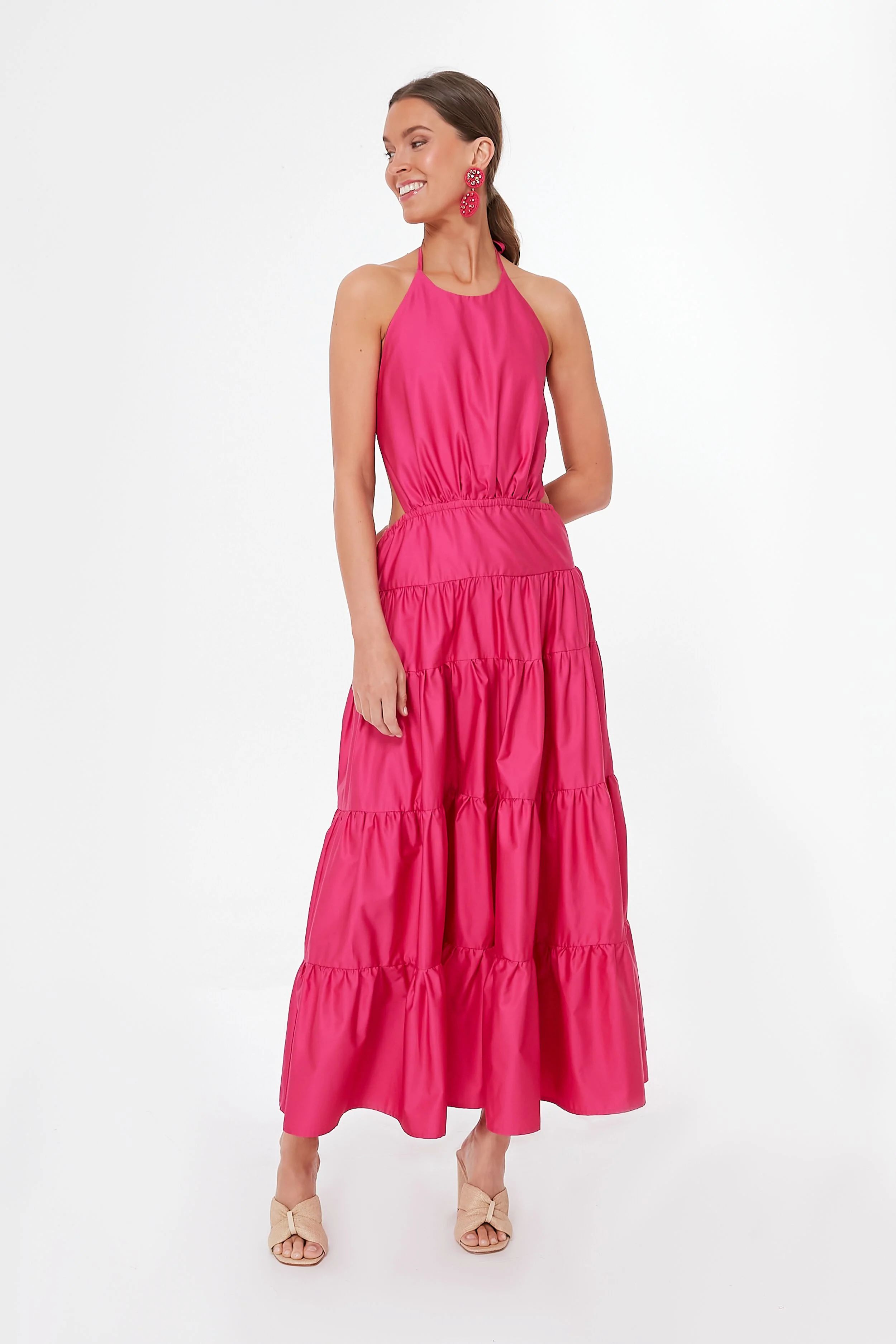 Fuchsia Rhea Open Back Dress | Tuckernuck (US)