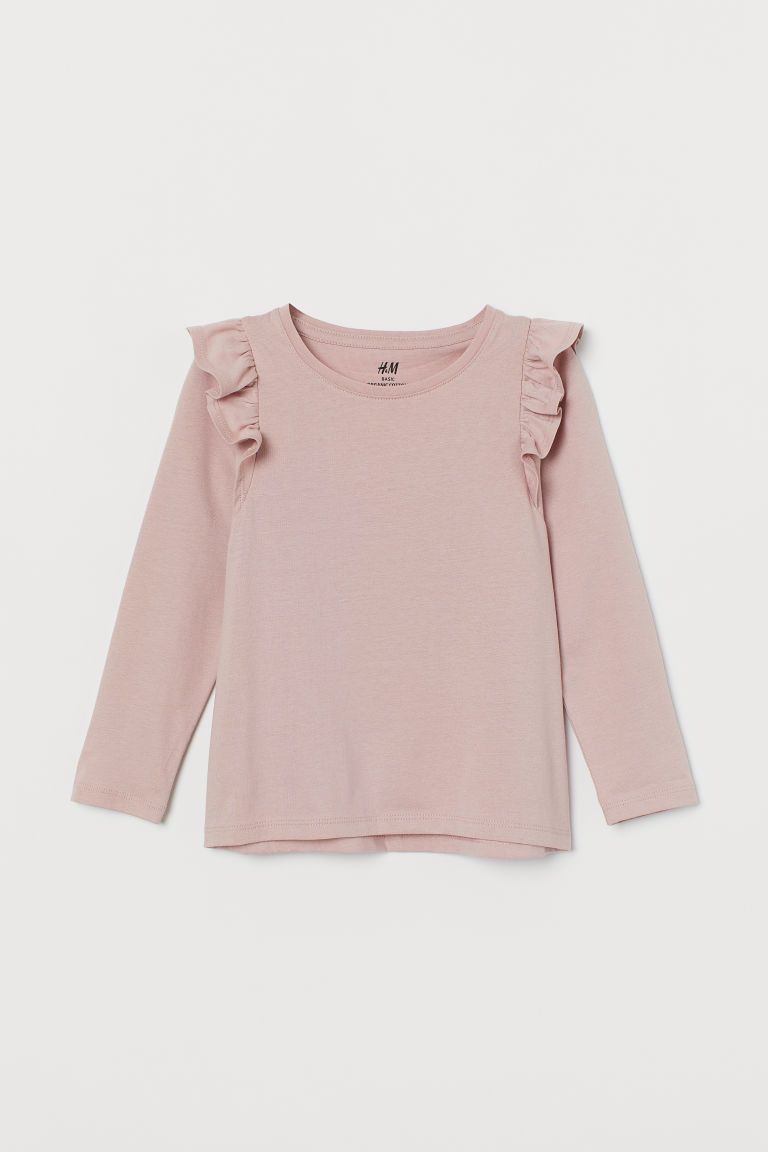 Ruffle-trimmed Jersey Top | H&M (US + CA)