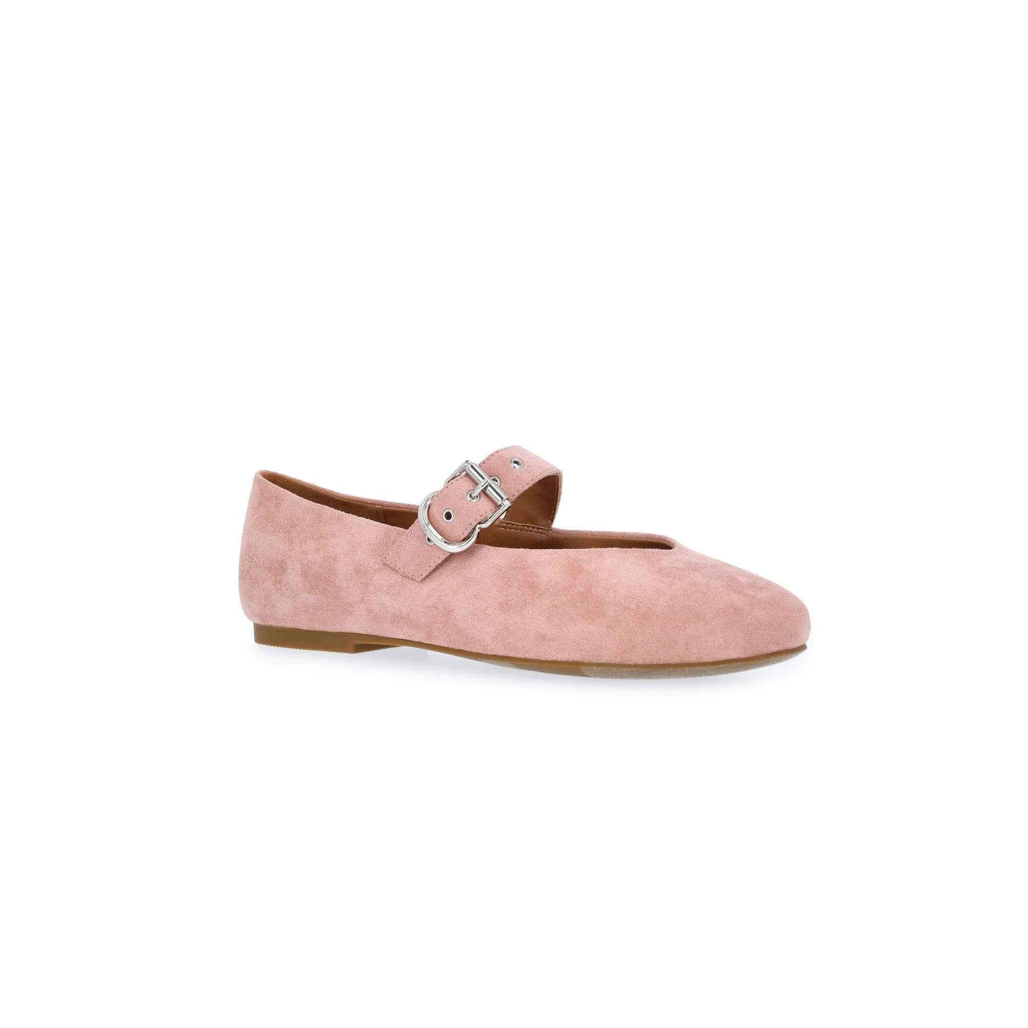 Free Assembly Women's Faux Suede Mary Jane Ballet Flats | Walmart (US)