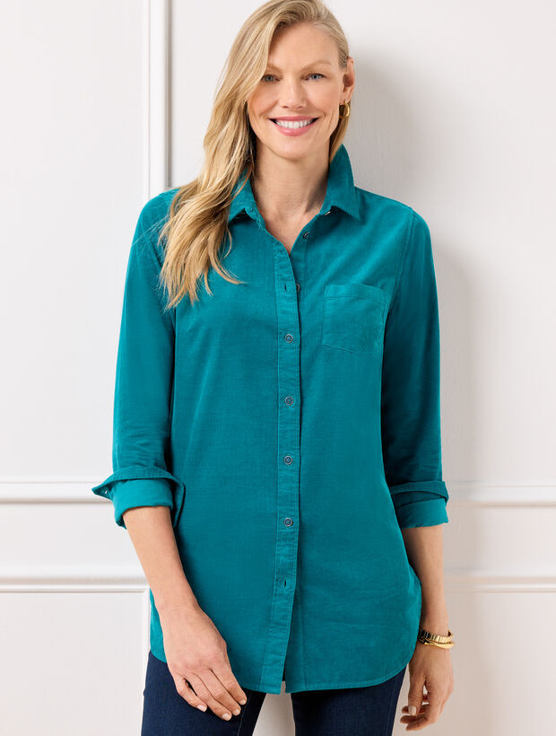 Corduroy Boyfriend Shirt | Talbots