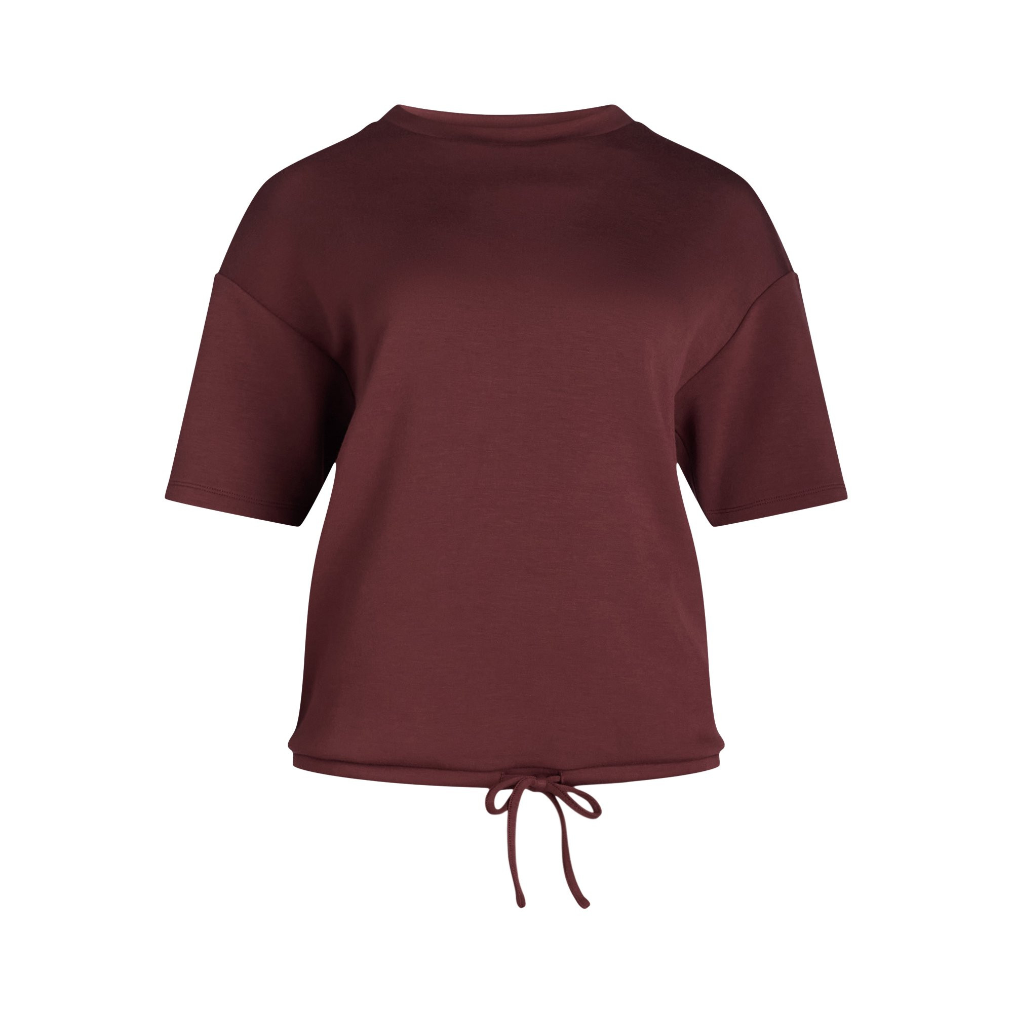 Avia Women's Short Sleeve Scuba Cinch Waist Tee, Sizes XS-XXXL - Walmart.com | Walmart (US)