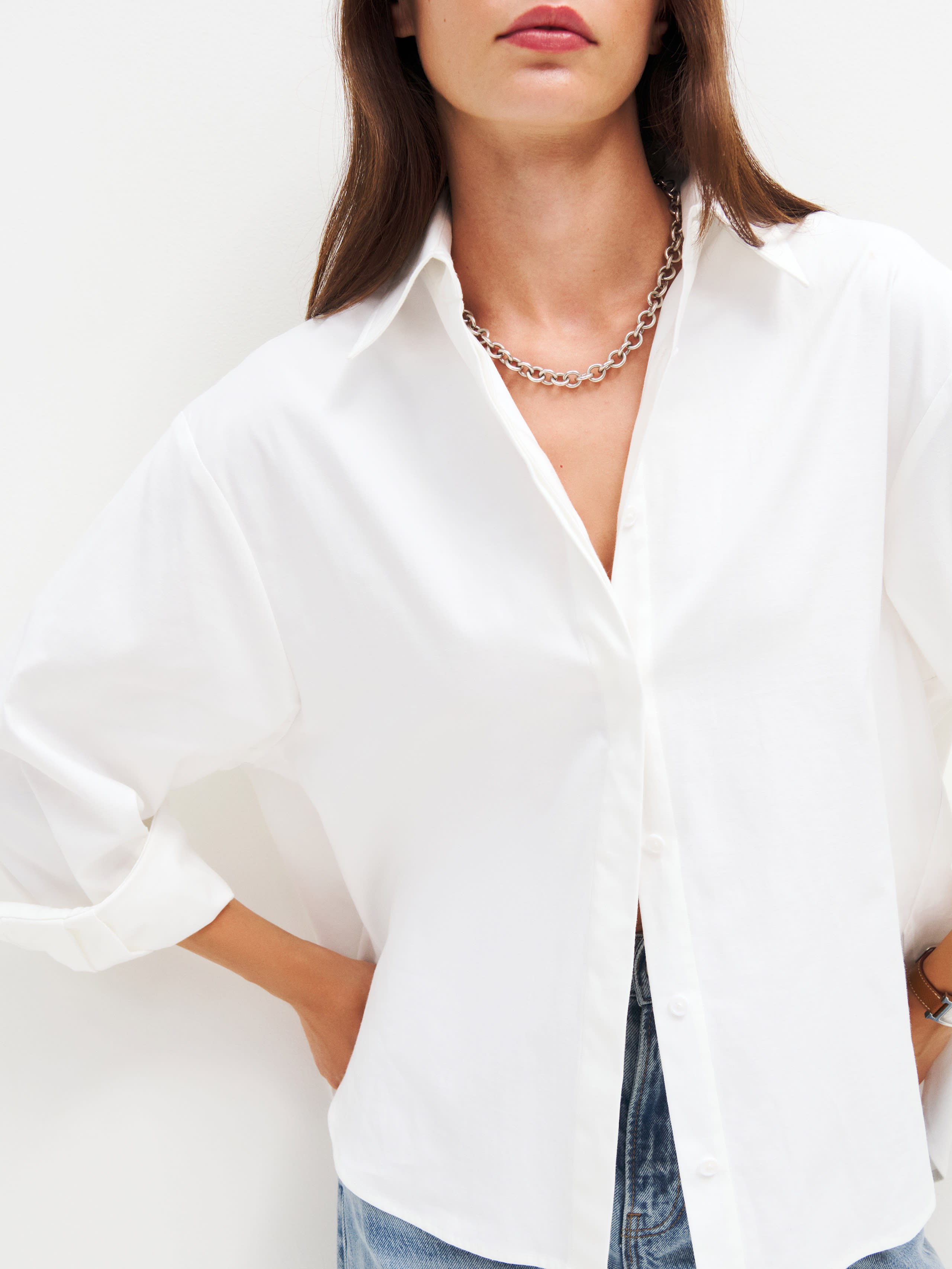 Andy Oversized Shirt | Reformation (Global)