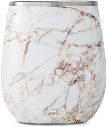 S'well Stainless Steel Wine Tumbler - 9 Fl Oz - Calcatta Gold - Triple-Layered Vacuum-Insulated Cont | Amazon (US)