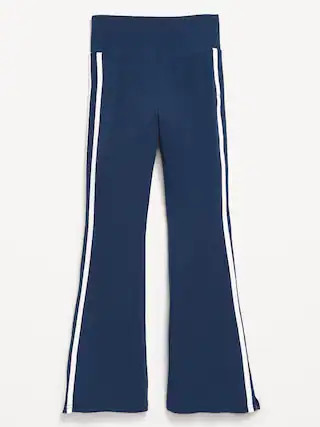 High-Waisted Side Striped Flared Leggings for Girls | Old Navy (US)