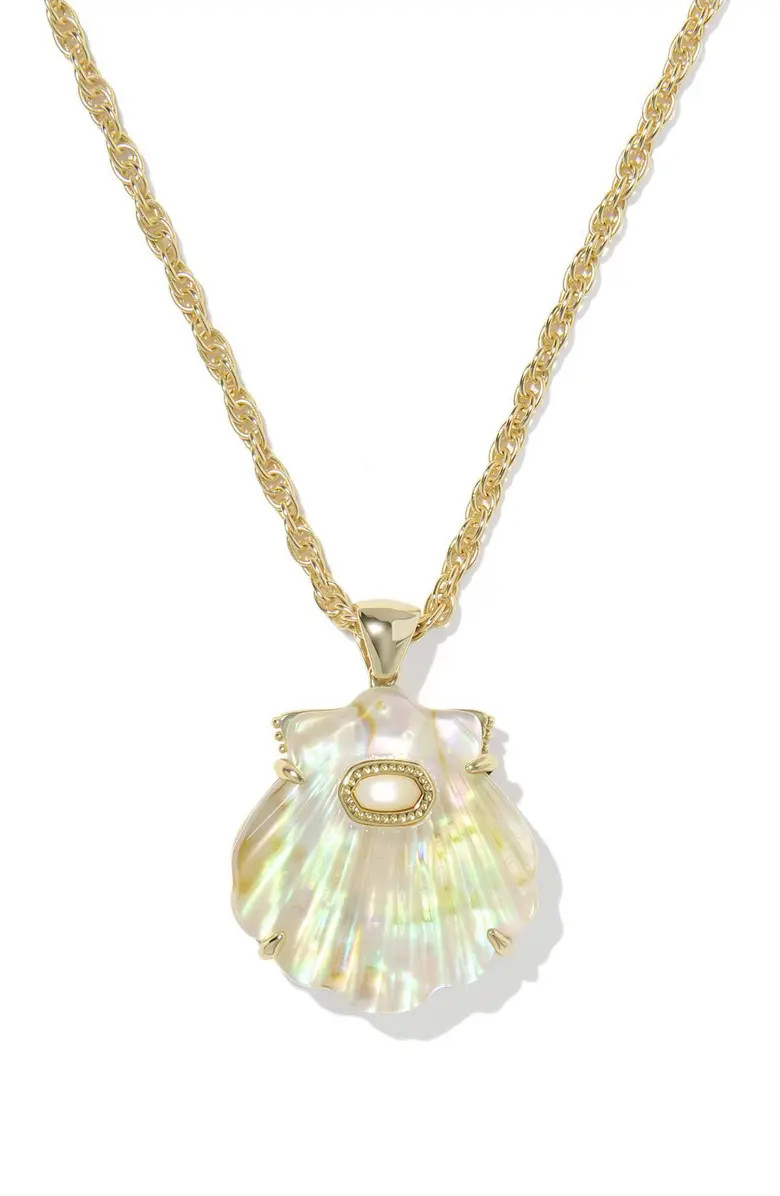 Kendra Scott Lucia Short Shell Pendant Necklace | Nordstrom | Nordstrom