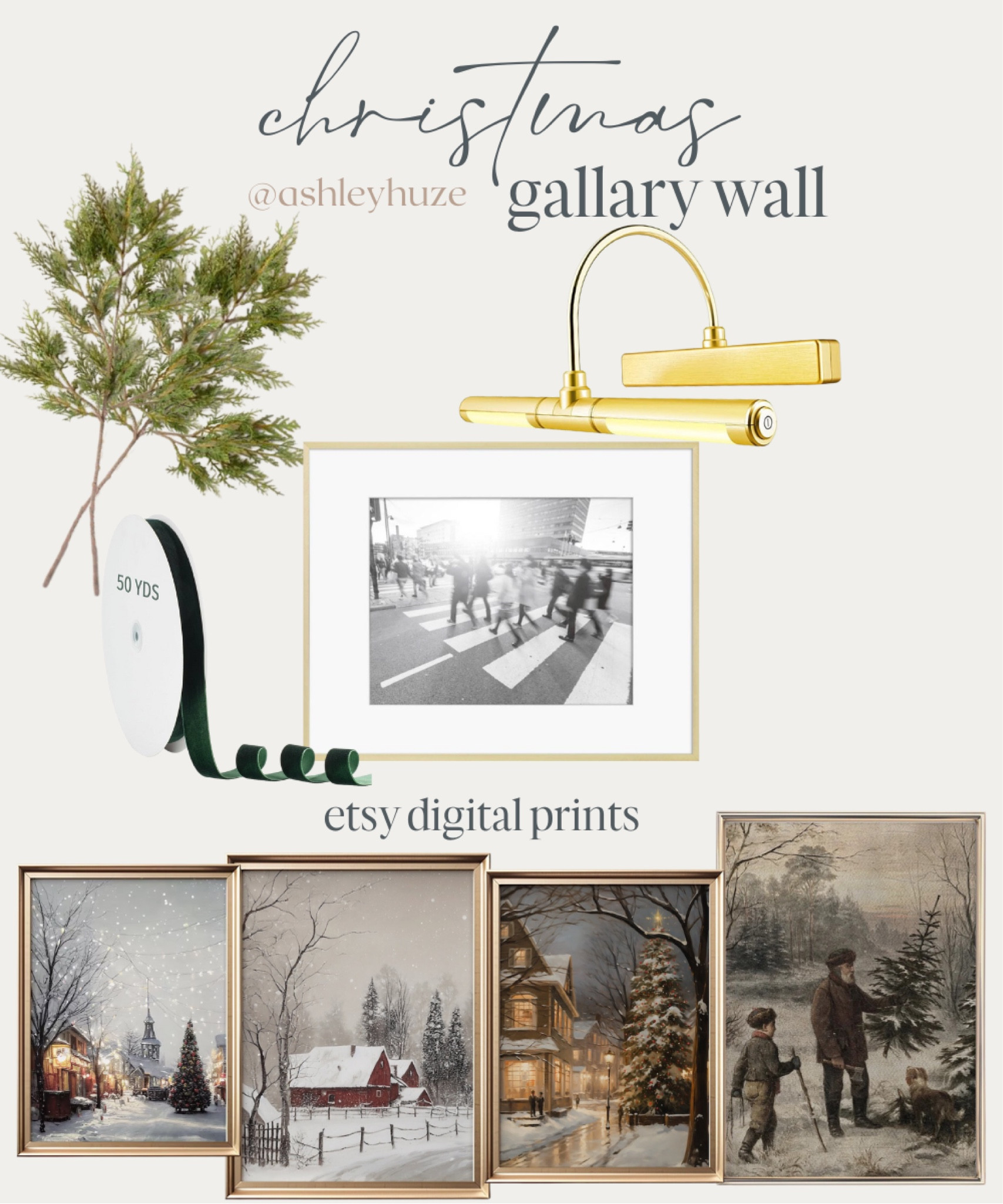 Christmas gallery wall! Battery operated Picture frame lights. Etsy digital prints 

#LTKHoliday #LTKhome #LTKSeasonal