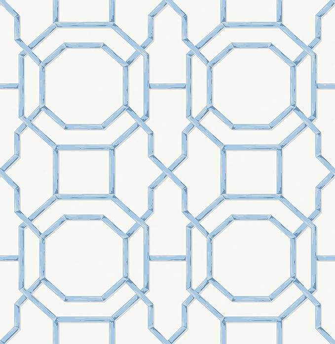 NuWallpaper NUS4313 Sanya Peel & Stick Wallpaper, Sapphire | Amazon (US)