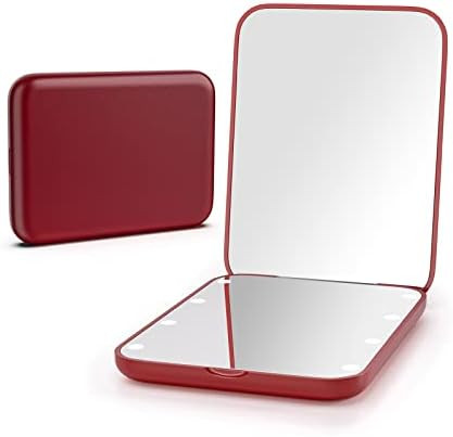 Kintion Pocket Mirror, 1X/3X Magnification LED Compact Travel Makeup Mirror with Light for Purse,... | Amazon (US)