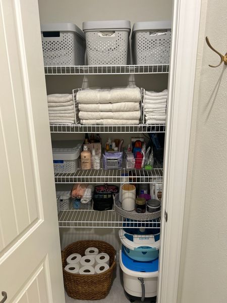 Linen closet organization ✨

#LTKhome #LTKCyberWeek #LTKfamily
