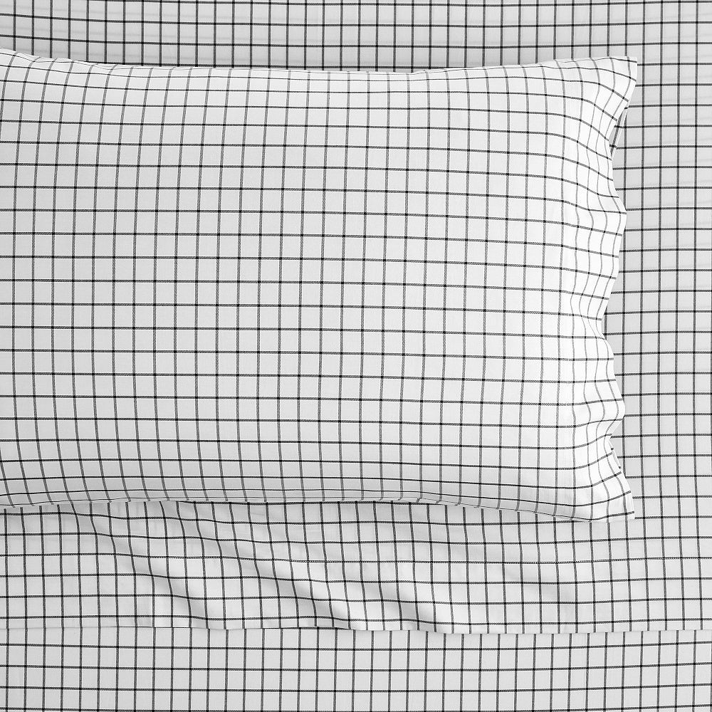 Mini Boxter Plaid Organic Sheet Set | Pottery Barn Teen